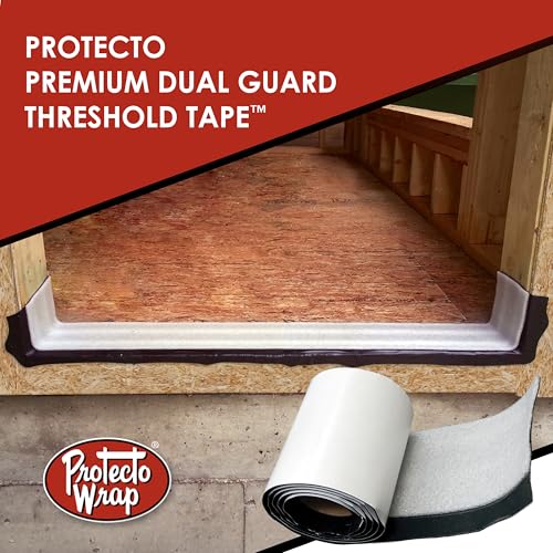 Dual Guard Threshold Tape 5-1/2" x 25' – Air and Moisture Barrier, 4 Rolls
