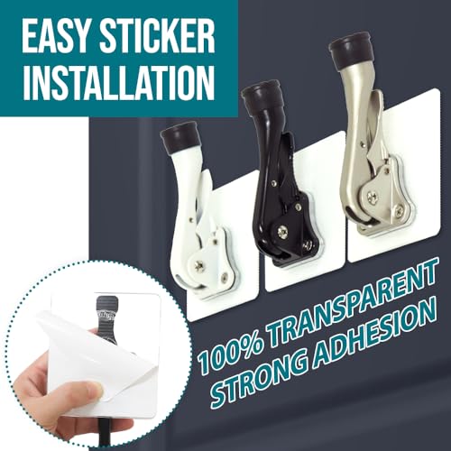 T TORTO9 Adhesive Door Stopper with Bracket Stickers - No Drilling or Tools Required, Fits All Door Types, Heavy Duty KickDown Door Holder - color: Black, size: Bracket Stopper x 1pack