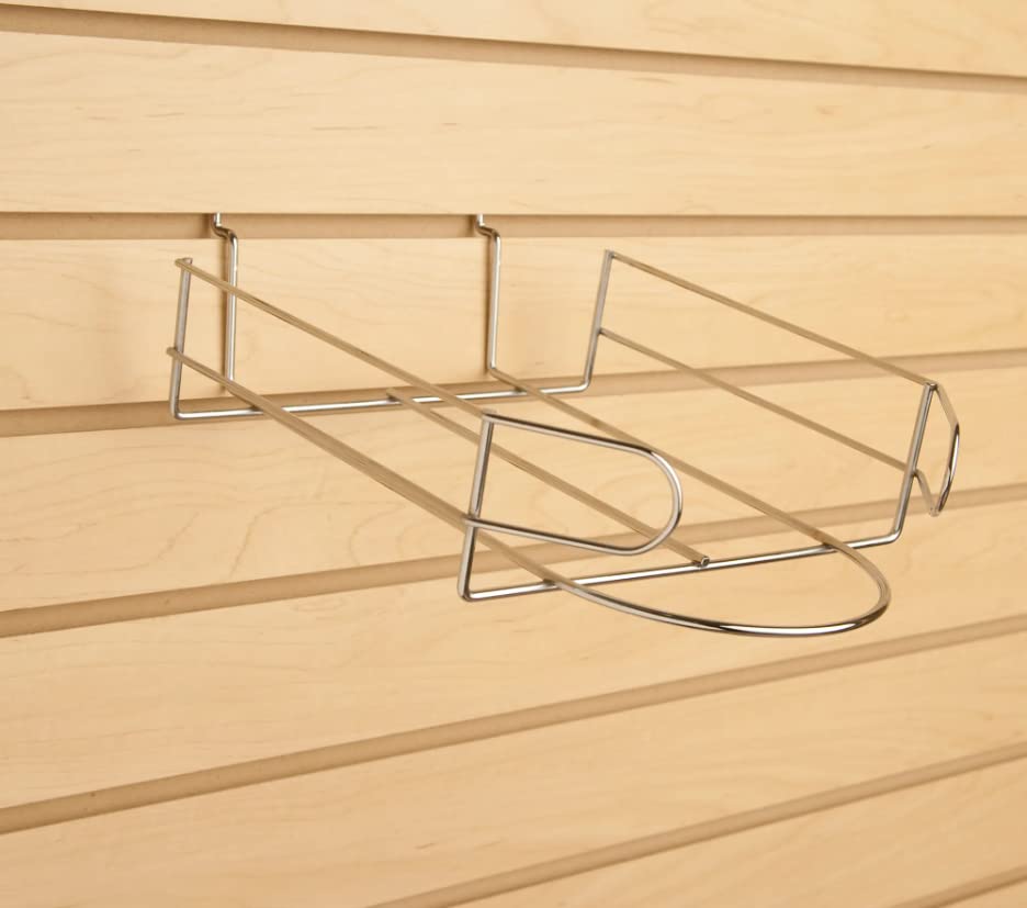 Dazzling Displays Gridwall Hat Display Rack - Retail Hat Display and Display for Hats - Slat Wall Accessories for Organized and Professional Merchandising (Chrome)