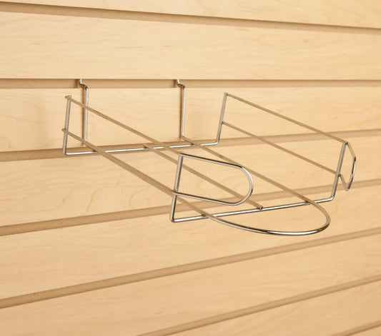 Dazzling Displays Gridwall Hat Display Rack - Retail Hat Display and Display for Hats - Slat Wall Accessories for Organized and Professional Merchandising (Chrome)