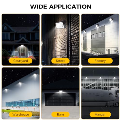 AIKVSXER 160W LED Wall Pack Light, 25600LM 6000K Dusk to Dawn Sensor,10Pack