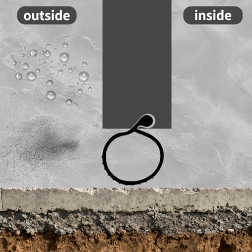 16.8FT Rubber Garage Door Bottom Seal, 0.35" P Bulb Weather Stripping - color: Big P Bulb-0.35inch, size: 16.8Ft