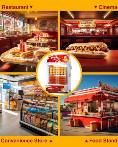 WantJoin Hot Dog Machine, Kitchen 28.8QT Commercial Hot Dog Machine - color: Silver, size: 28.8QT