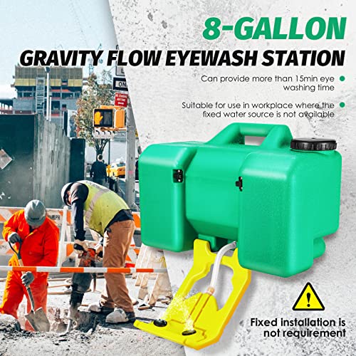 Eye Wash Station 8-Gallon Portable Eye Wash Kit Emergency Eyewash Station