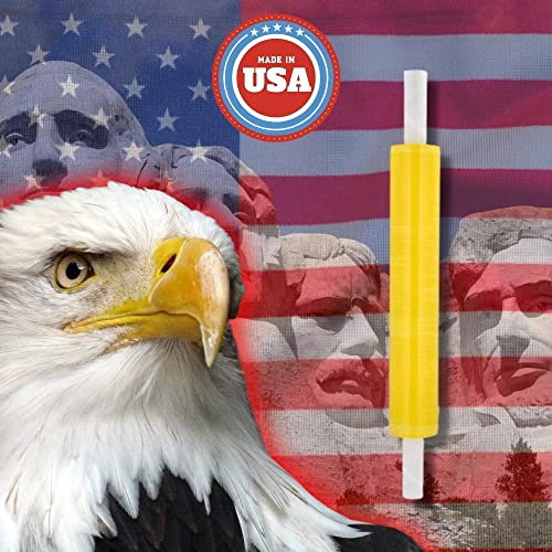 PSBM 1 Roll Yellow Stretch Film/Wrap with Handles 20 Inch x 1000 Feet 80 Gauge, Heavy Duty Industrial Strength Shrink Plastic Wrap for Moving, Packing, Shipping, Pallet Wrapping & Storage - size: 1 Roll, style: Yellow