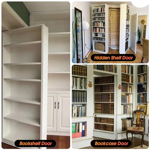 Pivot Hinge Pivot Door Hardware for Hidden Door Bookcase - color: L Shape-Black