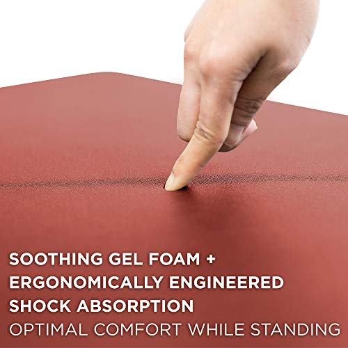 Mount-It! Standing Desk Floor Mat, 18x22, Red - color: Red