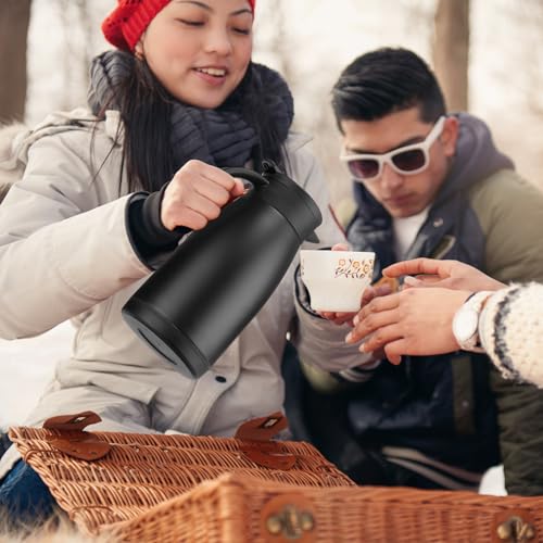Norme 2 Pcs Thermal Coffee Carafe Creamer, Black, 34 oz - color: Black, size: 34 oz