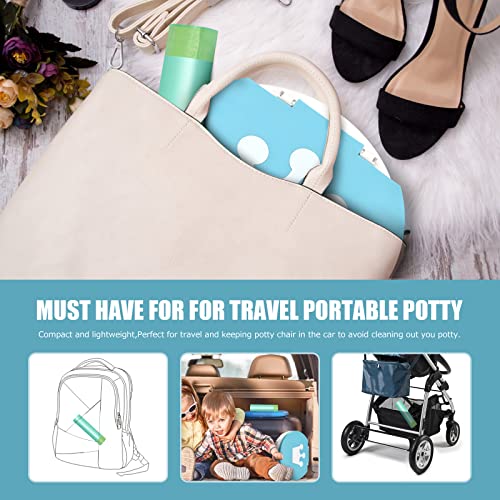 Portable Travel Potty Chair Liners Bags with Drawstring 90 PCS (18×20 INCH) - color: Green