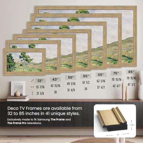 Champagne 50" Deco TV Frame for Samsung The Frame/Pro TVs - size: 50"