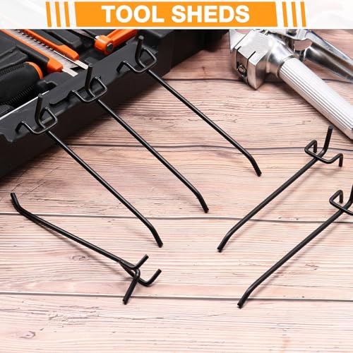 Shimeyao 100 Pcs Peg Board Hooks Stainless Steel Pegs,6 Inch,Black - color: Black, size: 6 Inch