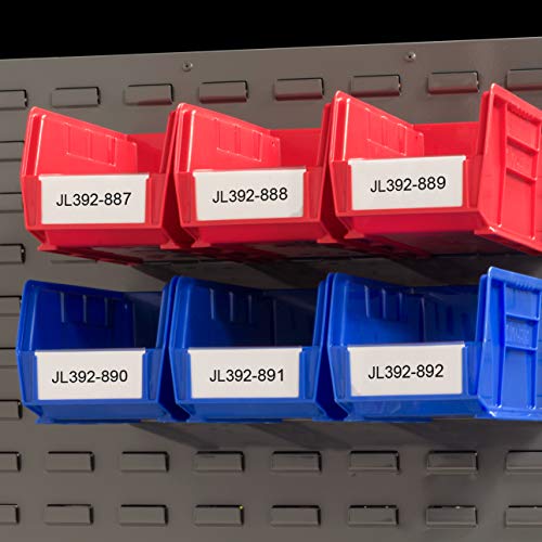 Akro-Mils 29302 Clear Protective Plastic Label Holder and Labels for large AkroBins and 30348, 30358, (25-Pack)