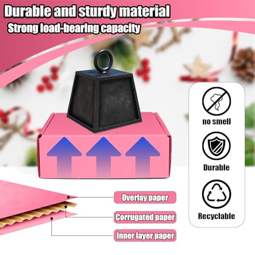 Small Shipping Boxes, 50 Pack Cardboard Box Corrugated Mailer Boxes Small Corrugated Boxes For Shipping Packaging Craft Gifts Giving Products, 6 x 4 x 1.6 Inches (Pink) - color: Pink