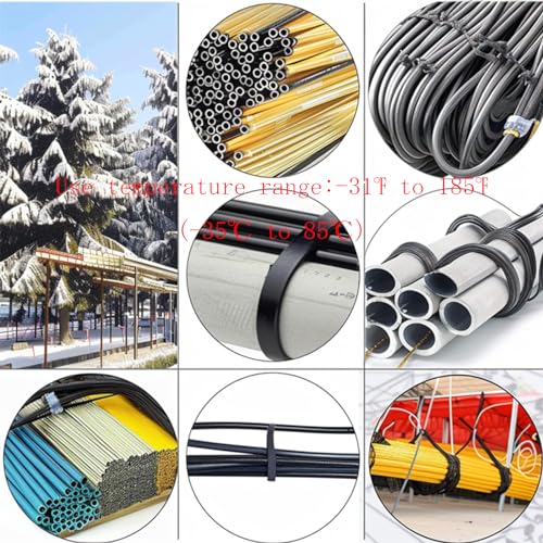 60 Inch Extra Long Zip Ties Heavy Duty For Outdoor Use,175 Pounds Tensile Strength,UV Resistant,8 Pieces,Black (Pack of 2) - size: 60 Inch,175 Pounds Tensile Strength (Pack of 2)