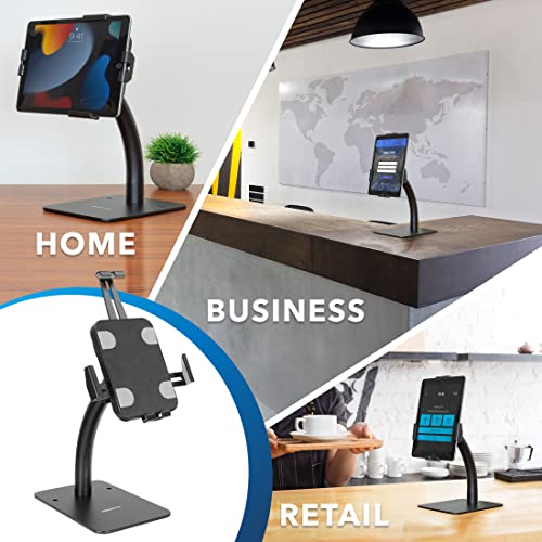 Mount-It! Anti-Theft Tablet Kiosk Countertop Stand, Universal Retail, Black