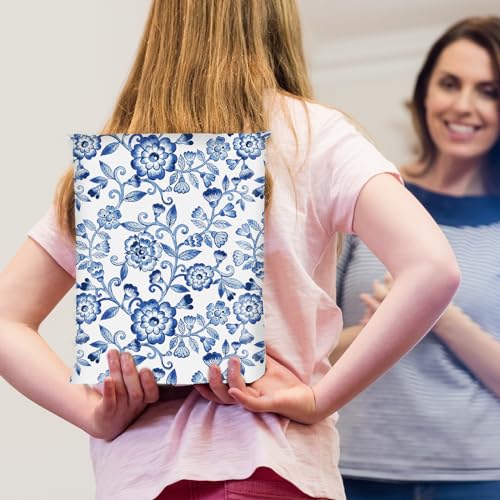 JarThenaAMCS 100Pcs Blue White Floral Poly Mailers 10 x 13 Inch Vintage Flower Envelope Mailers Bulk Chinoiserie Self-Sealing Plastic Packaging Mailing Bags for Small Business