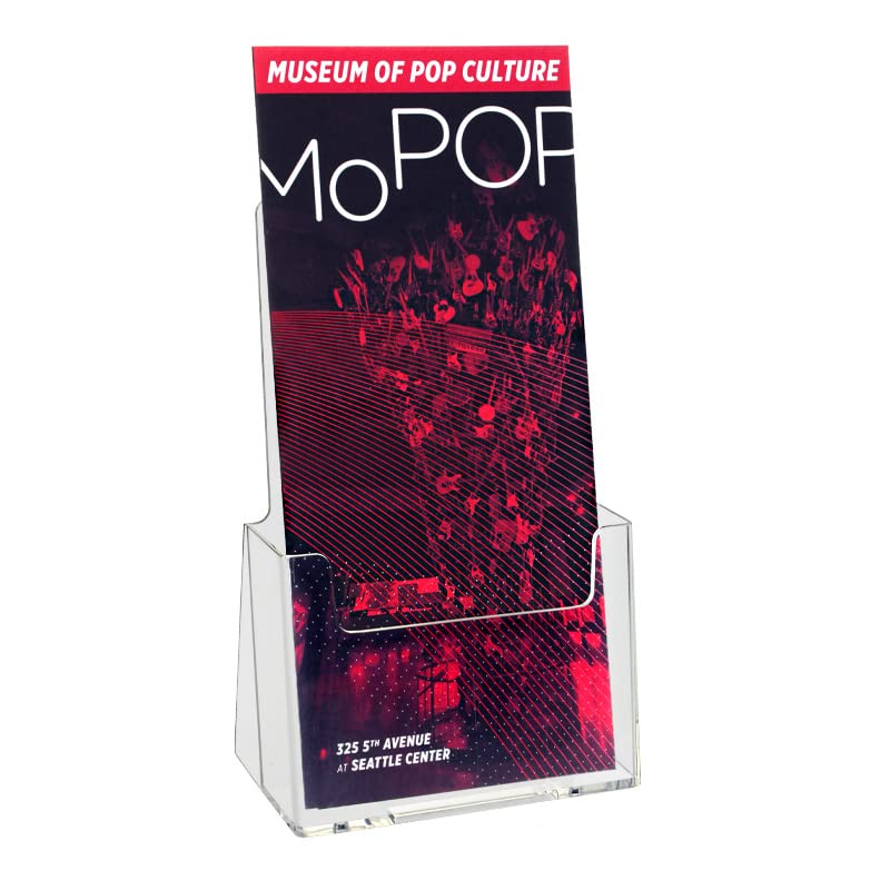 Source One Tri Fold Brochure Holder 4X9 (24 Pack, Clear) - color: Clear, size: 24 Pack