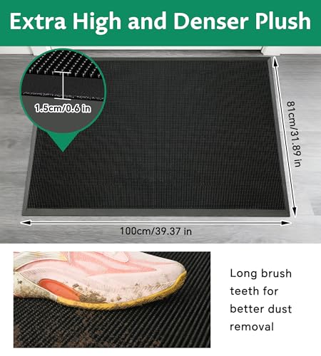 Outdoor Entrance Front Doormat, 32x39 Rubber Heavy Duty Mat