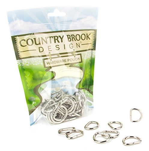 Country Brook Design - Welded D-Rings (3/4 Inch) - color: Nickel Plated, size: 10 (Pack of 1)