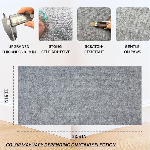 Cat Scratch Mat (Brown, 10-Pack), 23.6āā x 11.8āā Cat Wall Corner Scratcher, Versatile Self-Adhesive Replacement Easy Use for Cat Trees, Furniture, Scratching Posts, and Couch Protection - color: Brown, size: 10-Pack