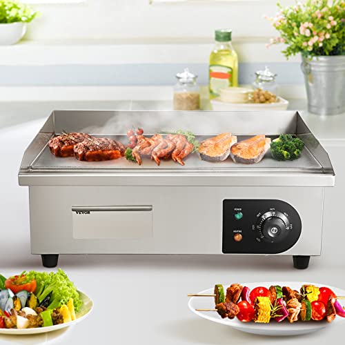 VEVOR Commercial Electric Griddle, 22", Countertop Flat Top Griddle - size: 22"