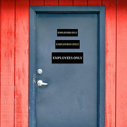 All Quality Basic Employees Only Wall or Door Sign - Easy Installation | Staff Only Signage - White - Small (1 Pack) - color: White, size: 2 x 6" - Small (1 Pack)