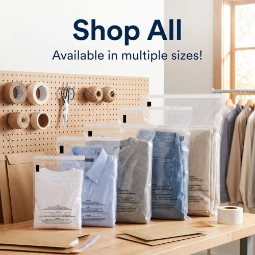 10” X 15” (200 Count) Self Seal Clear Poly Bags with Suffocation Warning - size: 10" x 15"