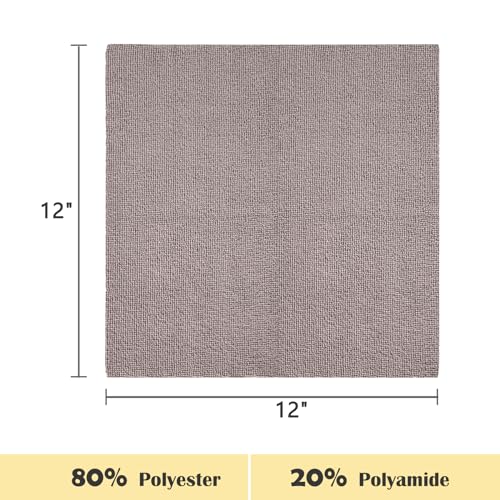 YoulerTex Reusable Cleaning Cloths Microfiber Towel: 50 Pack Washable Tear Away Cleaning Towels Roll - 12× 12 Absorbent Rags Drying Dishcloths for Kitchen House Car (50, Khaki) - color: Khaki