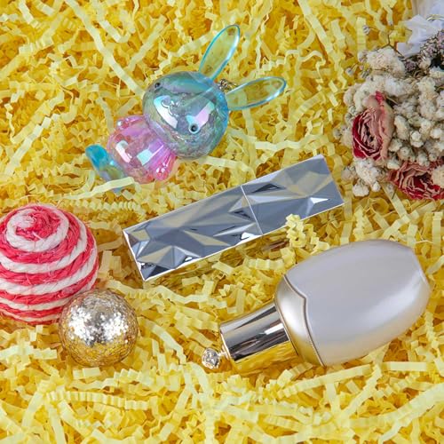 Caleihd 1/2 LB Crinkle Cut Paper Shredded Filler Paper for Gift Baskets Gift Box Confetti Paper Shreds Decoration Stuffing for Birthday, Weddings, Anniversaries, Christmas Wrapping Yellow - color: Yellow