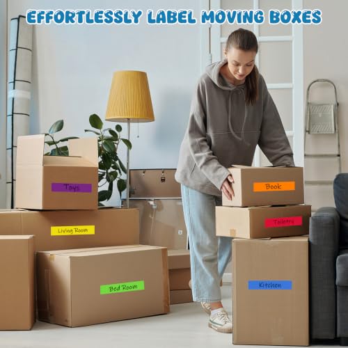 6 Rolls Rainbow Colored Duct Tape 2" x 15Yd Heavy Duty Waterproof Tape