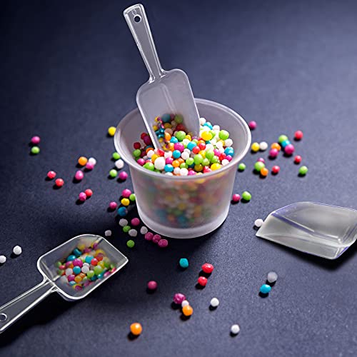 Roshtia 12 Pcs Plastic Mini Candy Buffet Scoops and Serving Tongs Set