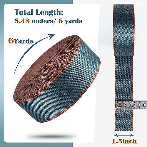 Nylon Webbing 1.5 Inch-6 Yards Peacock Blue Webbing Straps for Bags-Heavy Cotton Webbing 1.5 inch for Bag Handles Purse Straps Ribbon 1 1/2" - color: Dark Peacock Blue-6 Yards
