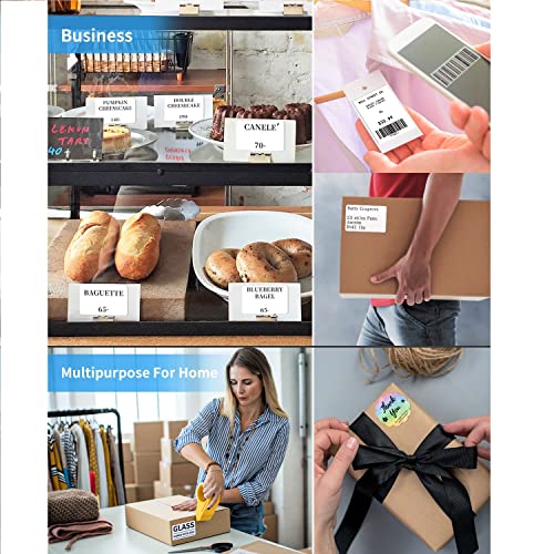 Phomemo Thermal Labels M220- Sticker Labels for /M250/M221/M260 Label Maker,2.76" X 3.15" (70mm X 80mm),90 Pcs/Roll Multi-Purpose White Self-Adhesive Sticker Labels for Food,Supermarket,Address - size: 2.76" x 3.15"