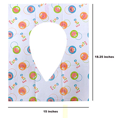 Sesame Street Potty Topper Disposable Stick-in-Place Toilet Seat Covers, 10 Count (Pack of 1)