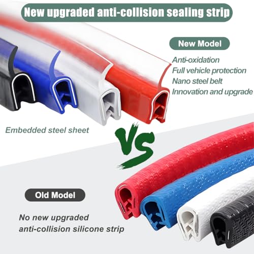 Osilly 33FT PVC U-Shaped Car Door Edge Guards, Black - color: Black, size: Style B-32FT