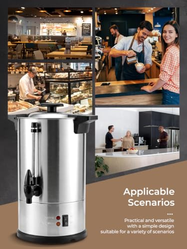 Coffee Urn 60 Cups Commercial, 6L Electric Beverage Dispenser
