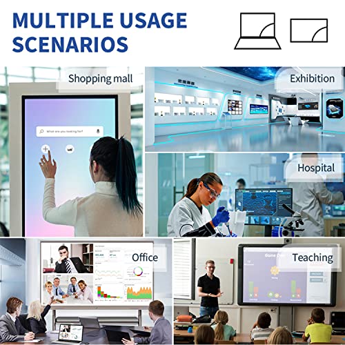 43 inch Capacitive Multi-Touch Screen Industrial Monitor, 16:9 Display 1920 x 1080P, Built-in Speakers, USB, VGA, DP & HD-MI Ports, Digital Signage Displays and Player for Advertising - size: 43-inch