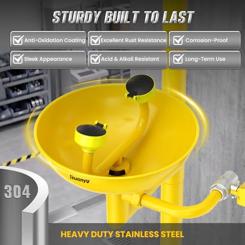 Huanyu Emergency Shower and Eye Wash Station OSHA Approved Eyewash Station - style: Without Dust Cover
