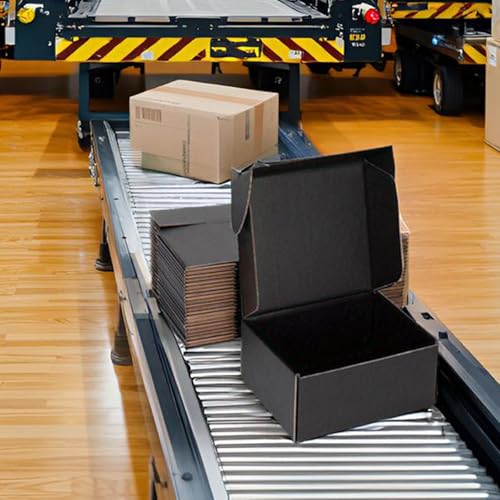 8x6x4 Black Shipping Boxes for Small Business, Packing, 25 Pack - color: Black, size: 8x6x4 Inch