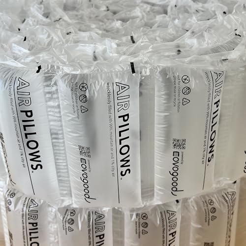 AirPillows™ 150 Count Premium Prefilled Air Pillow Bubbles for Package Shipping | 3 Cu Ft, 22 Gal, 4x8-In Ea | like Packing Peanuts Foam Paper | Strong Nylon Void Fill Cushion Protection by Covogoods