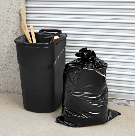 3 Mil Contractor Bags – Heavy Duty 20 Count Large Trash Bags – Tear & Puncture Resistant Garbage Bags for Construction, Yard, Industrial Use 32" x 50", 42 Gallon