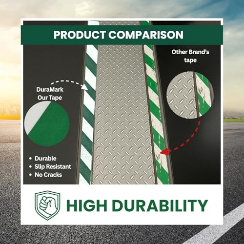 DuraMark RPT-750 Reflective Pavement Marking Tape, White, 3 in x 18 ft - color: Green/White, size: 3 Inch x 18 Ft