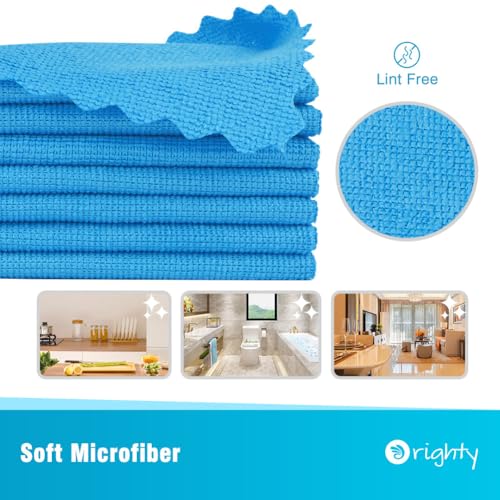Orighty Microfiber Cleaning Cloth Bulk, 150 Pack Shop Towels 12x12 in, Blue - color: Blue, size: 150 Pack