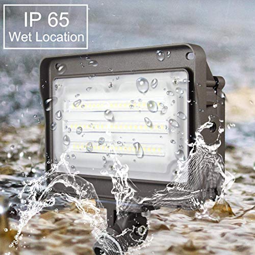 kadision LED Flood Light Outdoor, Dusk-to-Dawn Photocell 50W, 4-Pack - size: 4-Pack