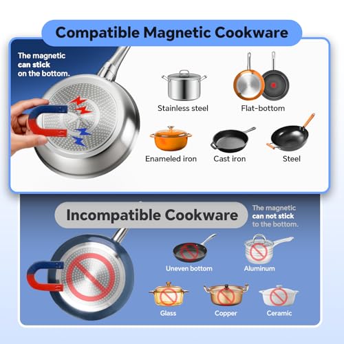 3500W Commercial Induction Cooktop with Knob and LCD