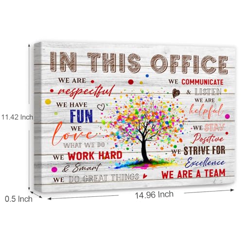YEOION In This Office We Are Team Wall Art,Canvas Framed - color: Teamwork Quote
