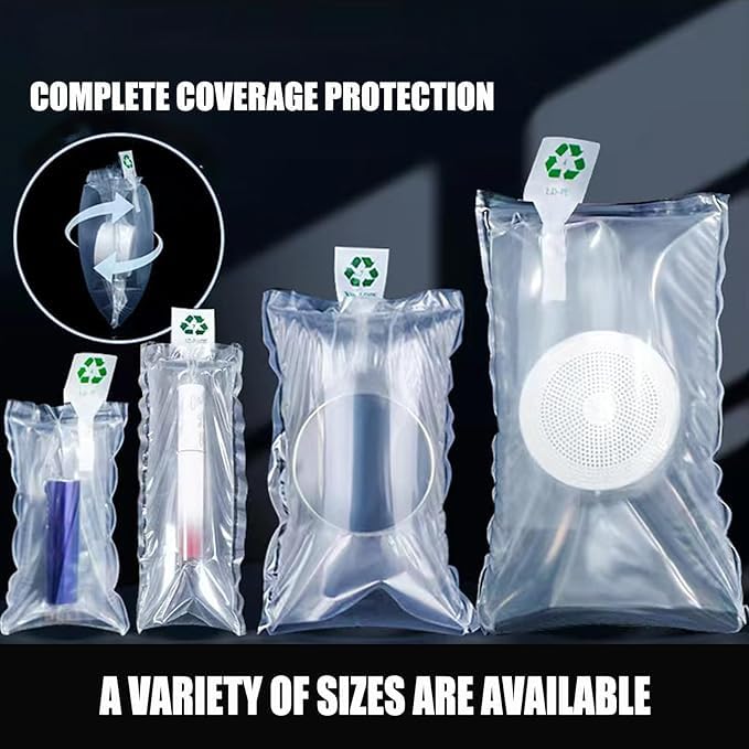 Miupoo Packaging Air Bags,Clear Plastic Inflatable Air Packaging Protector Bag with Free Pump Cushion,Air Cushion Blocking Packaging Bag,16x16Inchesx100Pieces - size: 16x16Inchesx100P