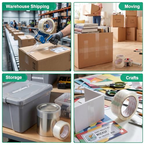 Comix Clear Packing Tape Refills,Heavy Duty,12 Rolls,1.88" x 54.6 yd - size: W-1.88"