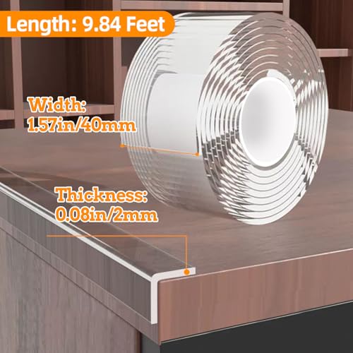 CHENYA Corner Protectors Baby Proofing,9.84 FT Clear Edge Protector Strip - size: 1.57in x 9.84FT