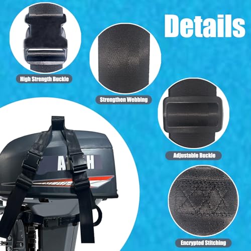 Outboard Motor Hoist Harness, for 30 HP to 60 HP Outboard Engine - size: 30HP-60HP
